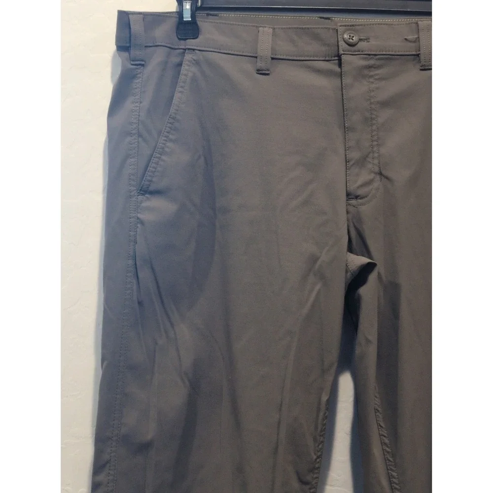 Eddie Bauer Men's 36 X 32 Performance Pants Olive Green Stretch Straight Leg